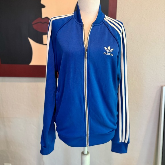 Adidas Women's Blue Vintage Track Jacket - Picture 1 of 4